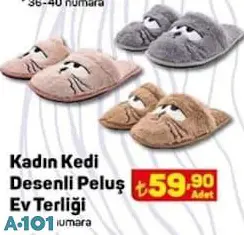 JUNO KADIN KEDİ DESENLİ PELUŞ EV TERLİĞİ JUNO KADIN KEDİ DESENLİ PELUŞ EV TERLİĞİ
